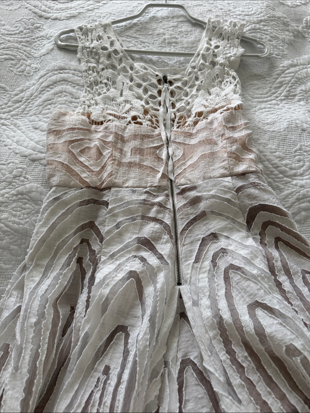 Tracy Reese Ivory Dress with Blush Accents - Picture 5 of 5